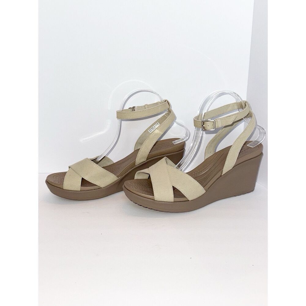 Elegant Cream Wedge Sandals